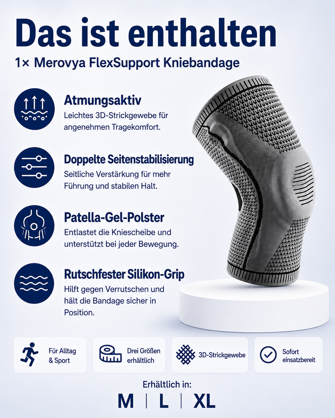 Merovya FlexSupport Kniebandage